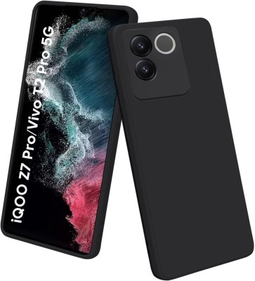 KGL KING Back Cover for iQOO Z7 Pro 5G | vivo T2 Pro 5G, Slim Ultra Soft | Inner Fabric Lining | Camera Protection(Black, Camera Bump Protector, Silicon, Pack of: 1)