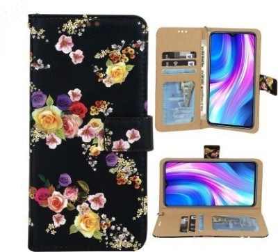 Aarov Back Cover for Vivo Y12G Rose Black Flip & Wallet Case Cover(Multicolor, Cases with Holder, Pack of: 1)