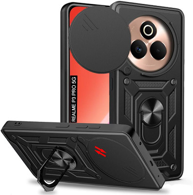 FlareHUB Back Cover for Realme P3 Pro 5G(Black, Camera Bump Protector, Pack of: 1)
