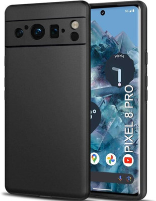 myamma Back Cover for Google Pixel 8 Pro(Black, Transparent, Camera Bump Protector, Silicon, Pack of: 1)