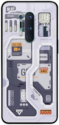 QRIOH Glass Back Cover for OnePlus 8 Pro(Grey, Grip Case, Pack of: 1)