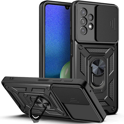 Kypo Back Cover for Samsung A23(Black, Slider, Pack of: 1)