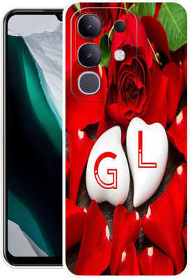 JUGGA Back Cover for vivo Y31 Pro 5G, V2534, G LOVES L NAME,G NAME, L LETTER, ALPHABET,G LOVE L NAME(Red, Flexible, Silicon, Pack of: 1)