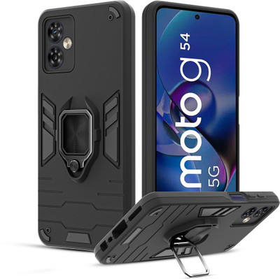 Artistque Back Cover for Motorola G54 5G(Black, Ring Case, Silicon, Pack of: 1)