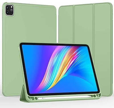 oaky Back Cover for Pencil Holder Case for Apple iPad Pro 11 inch 4th/3rd Generation 2022/2020(Green, Cases with Holder, Pack of: 1)