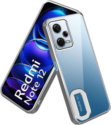 ISAAK Back Cover for Redmi Note 12 Pro Plus 5G Electroplated Logo View Back Case Cover(Silver, Shock Proof, Pack of: 1)