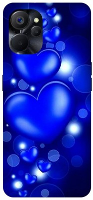 DIKRO Back Cover for OPPO K10 4G, CPH2373, HEARTS, BLUE, HEART, STAR, LOVE(Blue, Hard Case, Pack of: 1)