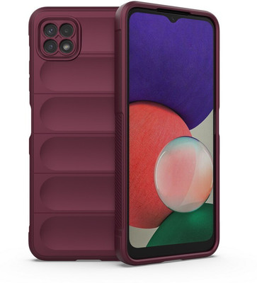 Cover Alive Back Cover for Samsung Galaxy A22 5G(Maroon, Camera Bump Protector, Pack of: 1)