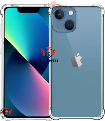 KING COVERS Back Cover for Crystal Clear Back Cover Case for Polycarbonate Back Cover for IPHONE-13 MINI(Transparent, Dual Protection, Silicon, Pack of: 1)