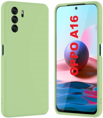Wellchoice Back Cover for Oppo A16(Green, Grip Case, Silicon, Pack of: 1)