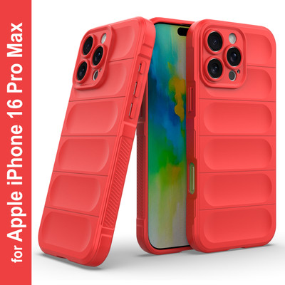 Zapcase Back Cover for Apple iPhone 16 Pro Max(Red, 3D Case, Silicon, Pack of: 1)