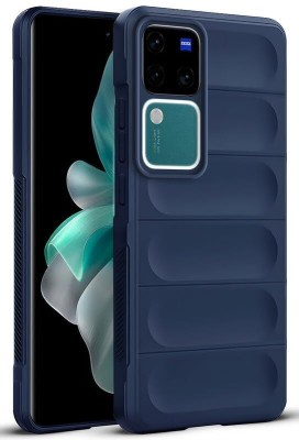 Bonqo Back Cover for vivo V30 Pro 5G(Blue, Dual Protection, Silicon, Pack of: 1)