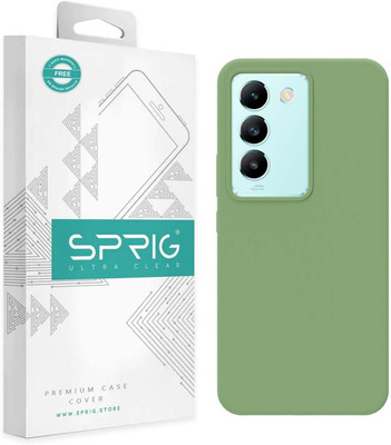 Sprig Back Cover for vivo Y200e 5G, vivo Y200e(Green, Grip Case, Silicon, Pack of: 1)