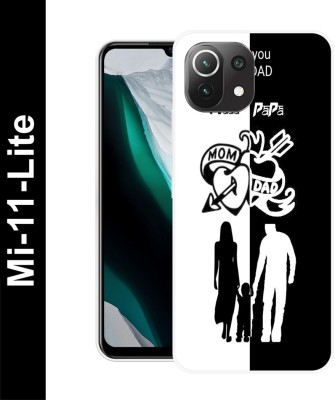 SARTOOLIYA Back Cover for Mi 11 Lite(White, Black, Flexible, Silicon, Pack of: 1)