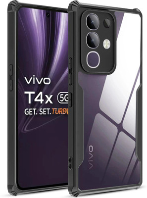Artistque Back Cover for vivo T4x 5G(Black, Shock Proof, Silicon, Pack of: 1)