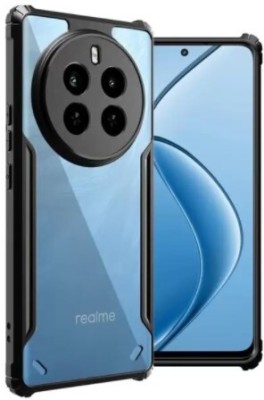 ALONZO Back Cover for realme P1 Pro 5G, RealMe P1 Pro, Transparent Hybrid Hard PC Back TPU Bumper(Black, Transparent, Pack of: 1)