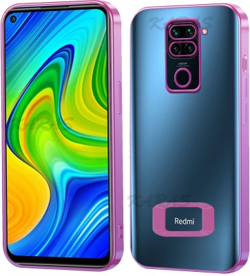 ANTICA Back Cover for Redmi note 9 | Logo View Each Lens with CD Pattern Case(Pink, Camera Bump Protector, Silicon, Pack of: 1)