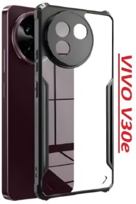 Sarju Bumper Case for Vivo V30e 5G, Vivo V30e, back case cover(Black, Transparent, Shock Proof, Pack of: 1)