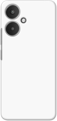 NDCOM Back Cover for REDMI 13C 5G / POCO M6 5G Plain White Printed Hard Case(Multicolor, Hard Case, Pack of: 1)