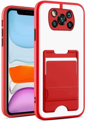 CASE CREATION Back Cover for Xiaomi Poco X3, Poco X3(Red, Rugged Armor, Pack of: 1)