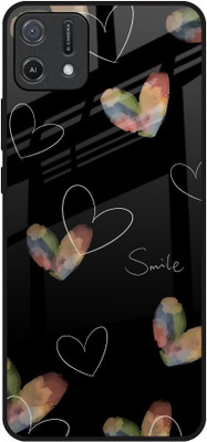 QRIOH Glass Back Cover for Oppo A16K(Multicolor, Grip Case, Pack of: 1)