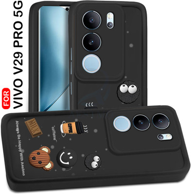 AESTMO Back Cover for vivo V29 5G, Vivo V29 Pro(Black, Dual Protection, Silicon, Pack of: 1)