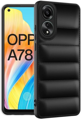 mCase Back Cover for Oppo A58(Black, Shock Proof, Silicon, Pack of: 1)