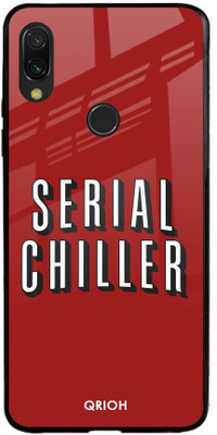 QRIOH Glass Back Cover for Redmi Note 7 Pro(Multicolor, Grip Case, Silicon, Pack of: 1)