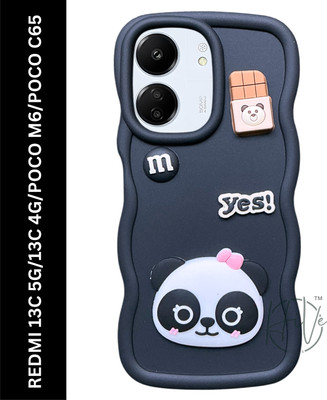 Hive Back Cover for Redmi 13C 4G, POCO C65(Black, Grip Case, Silicon, Pack of: 1)