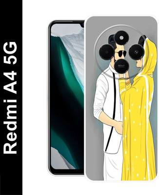COVERBAK Back Cover for Redmi A4 5G(Yellow, Flexible, Silicon, Pack of: 1)