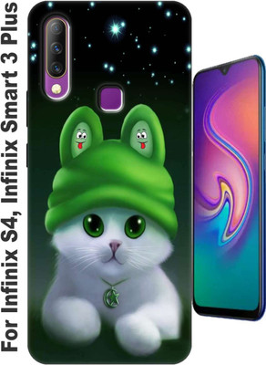 TrenoSio Back Cover for Infinix S4/ Infinix Smart 3 Plus 2847(White, Flexible, Silicon, Pack of: 1)