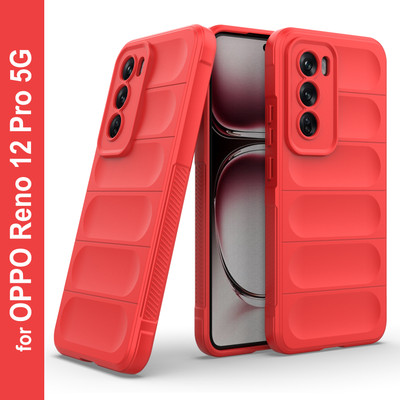 Zapcase Back Cover for OPPO Reno 12 Pro 5G(Red, 3D Case, Silicon, Pack of: 1)