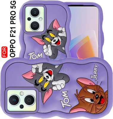 AESTMO Back Cover for Oppo F21 Pro 5G(Purple, 3D Case, Silicon)