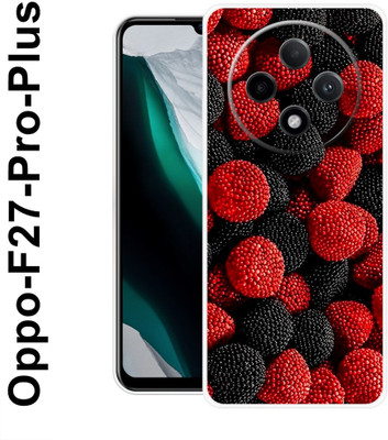 MOBIFLY Back Cover for OPPO F27 Pro+ 5G, Black, Tulip, Fruit, Candy, Chocolate, 286(Red, Flexible, Pack of: 1)