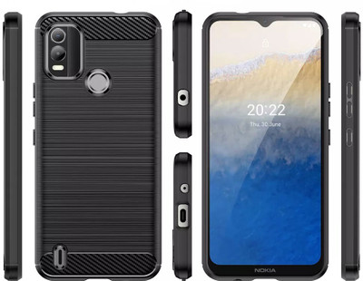 ASMANTIC Back Cover for Nokia C21 Plus(Black, Pack of: 1)