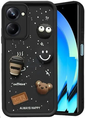 LHR Back Cover for Vivo T3 Lite/ iQOO Z9 Lite / Vivo Y28S 5G /Vivo Y18 / Vivo Y18e |Black(Blue, 3D Case, Silicon, Pack of: 1)