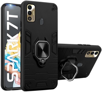 Wowcase Back Cover for Tecno Spark 7, Tecno Spark 7T(Black, Shock Proof, Pack of: 1)