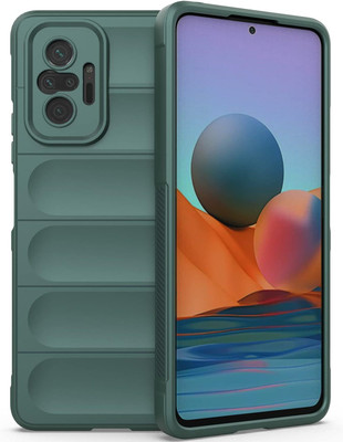 DAMTTE Back Cover for Redmi Note 10 Pro Max, Redmi Note 10 Pro, Plain Cases Covers For Redmi Note 10 Pro Max(Green, Silicon)