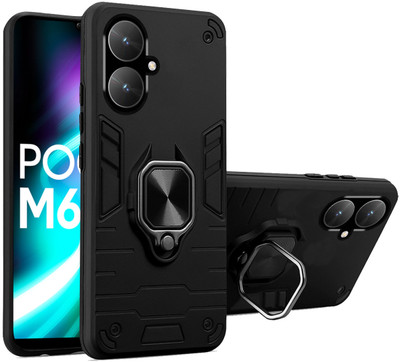 Wowcase Back Cover for Poco M6 Pro 5G(Black, Rugged Armor, Pack of: 1)