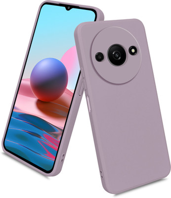 MobiLooks Back Cover for POCO C61, Silky-Soft Touch Full Body Protection Shockproof Case(Purple, Camera Bump Protector, Silicon, Pack of: 1)