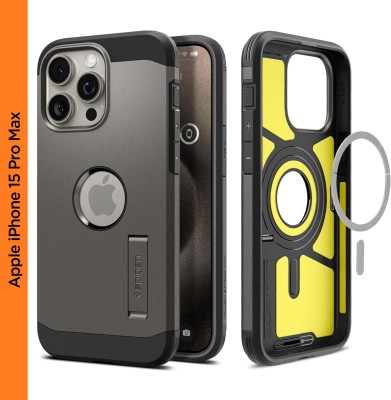 Spigen Tough Armor Magfit Back Cover for Apple iPhone 15 Pro Max(Black, Shock Proof, Pack of: 1)