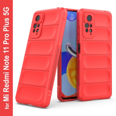 GLOBAL NOMAD Back Cover for Mi Redmi Note 11 Pro Plus 5G(Red, Grip Case, Silicon, Pack of: 1)