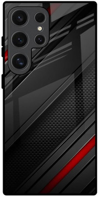 QRIOH Glass Back Cover for Samsung Galaxy S24 Ultra 5G(Multicolor, Grip Case, Pack of: 1)