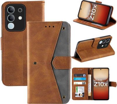 Aarov Flip Cover for iQOO Z10X 5G, vivo T4x 5G, Vivo Y31 Pro 5G(Brown, Dual Protection, Pack of: 1)