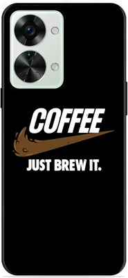 FAZAKA Back Cover for OnePlus Nord 2T 5G On Glossy Metal Phone Cover | COFFEE JUST BREW IT(Multicolor, Dual Protection, Pack of: 1)