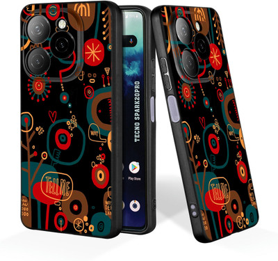 printwhiz Back Cover for Tecno Spark 20 Pro 5G(Black)
