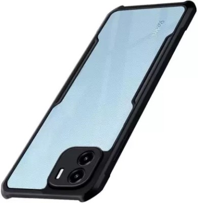 Mobile Case Cover Front & Back Case for POCO C51, POCO C50, Redmi A1 Plus(Transparent, Black, Shock Proof, Silicon, Pack of: 1)