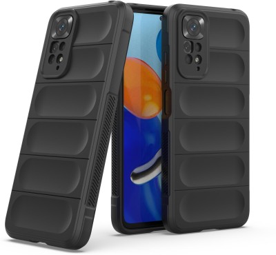 PrimeLike Back Cover for Xiaomi Redmi Note 11 4G(Black, Microfiber Lining, Silicon, Pack of: 1)