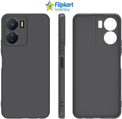 Flipkart SmartBuy Back Cover for Vivo T2X 5G(Black, Camera Bump Protector, Silicon, Pack of: 1)