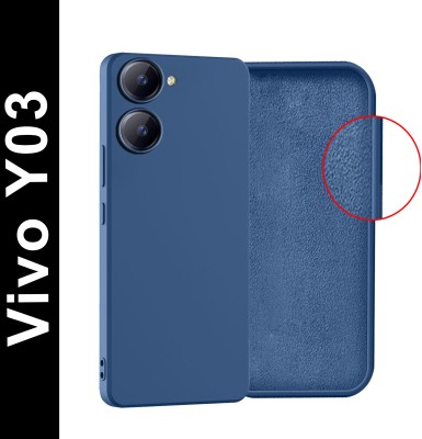 MATTEONE Back Cover for VIVO Y03(Blue, Flexible, Silicon, Pack of: 1)